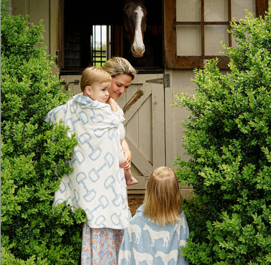 In2Green - Baby Reversible Cotton Knit Blanket - Bits