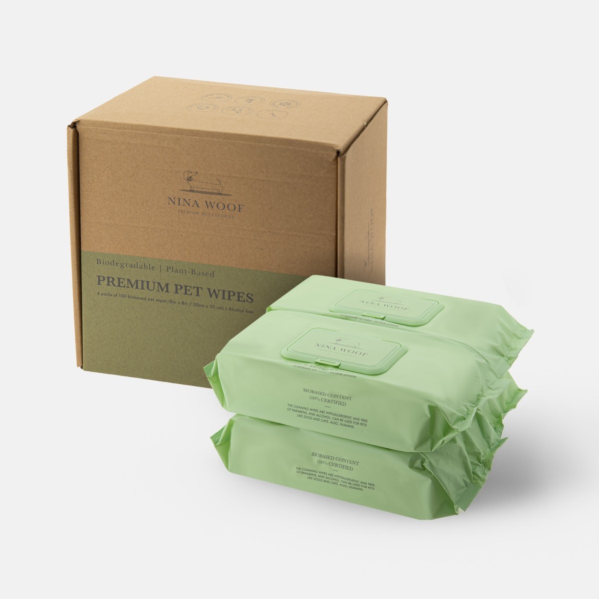 Nina Woof - Premium Wipes - Biodegradable and Plant-Based