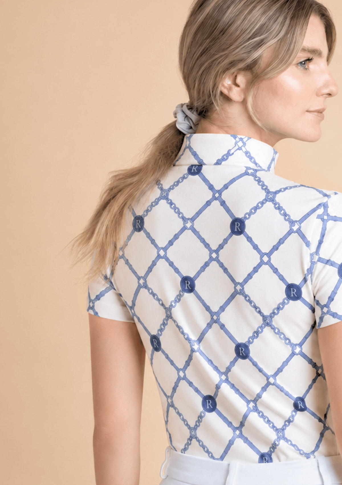 Rönner | Bliss Quarter-Zip | Short Sleeve | Beltina Print | Blue