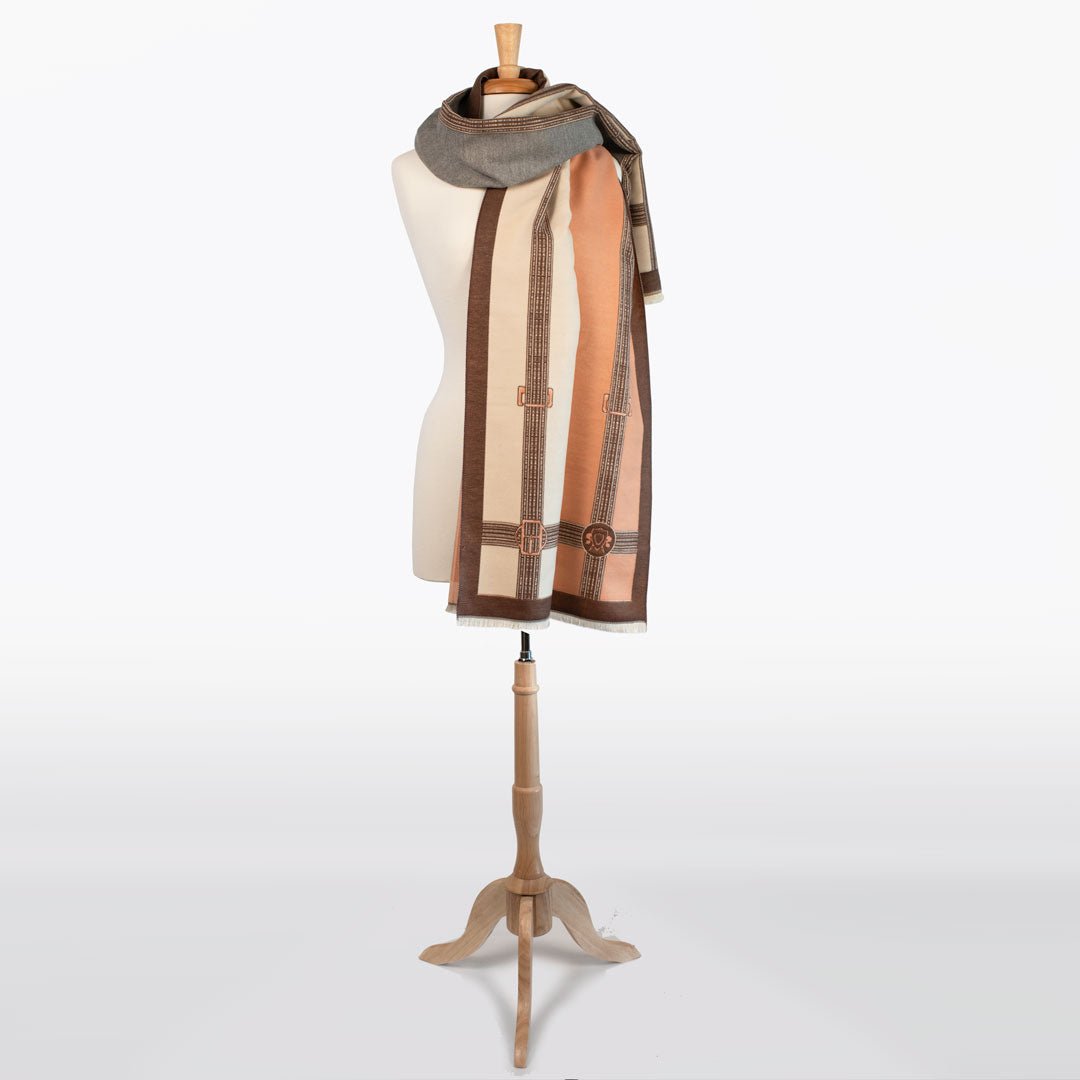 Urban Equestrian Cavelleti -  Equestrian Motif Luxe Shawl