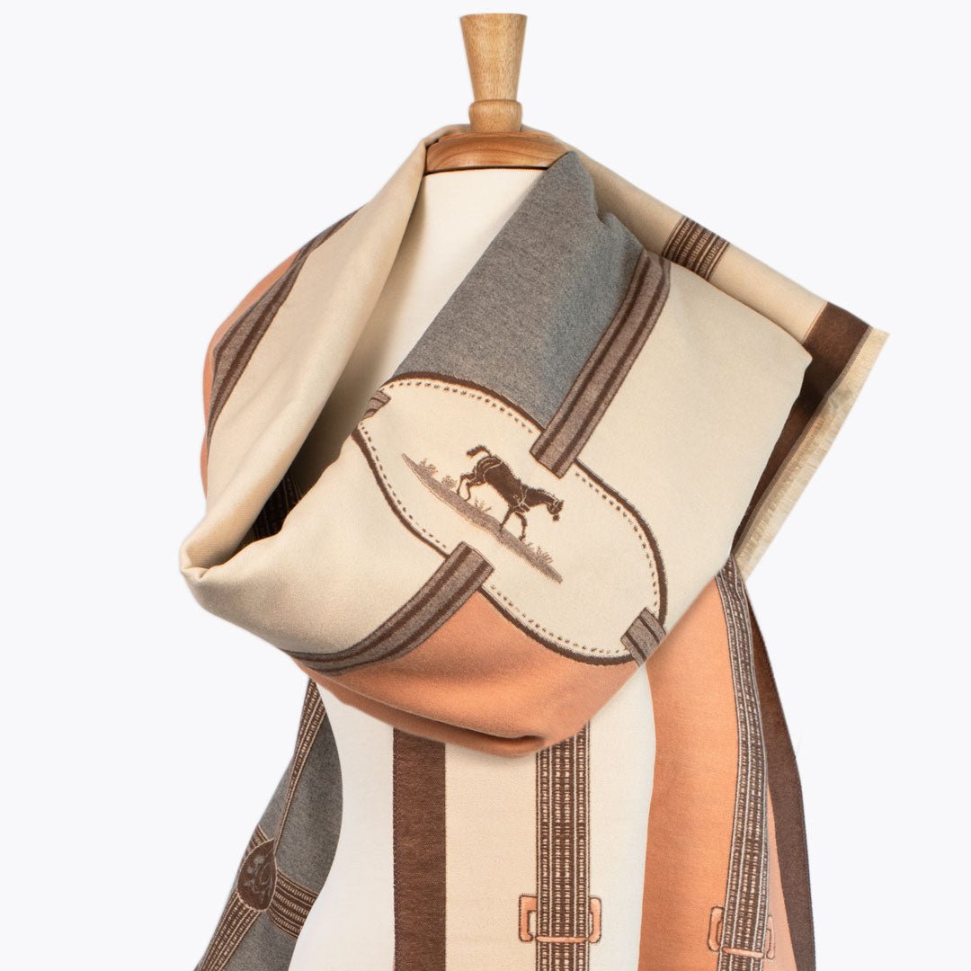 Urban Equestrian Cavelleti -  Equestrian Motif Luxe Shawl