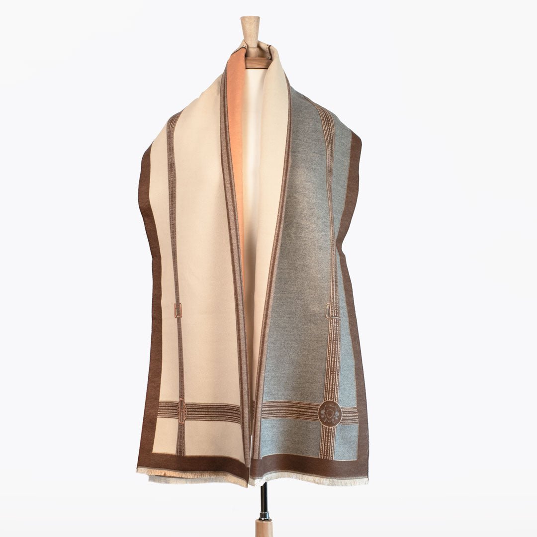 Urban Equestrian Cavelleti -  Equestrian Motif Luxe Shawl