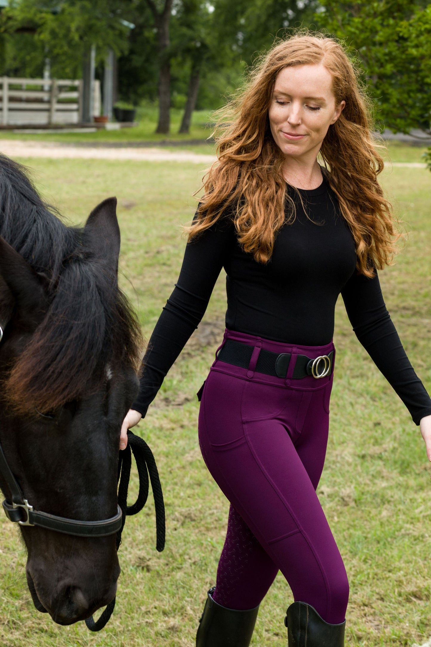 Canter Culture - Athletic Breech - Purple Rein