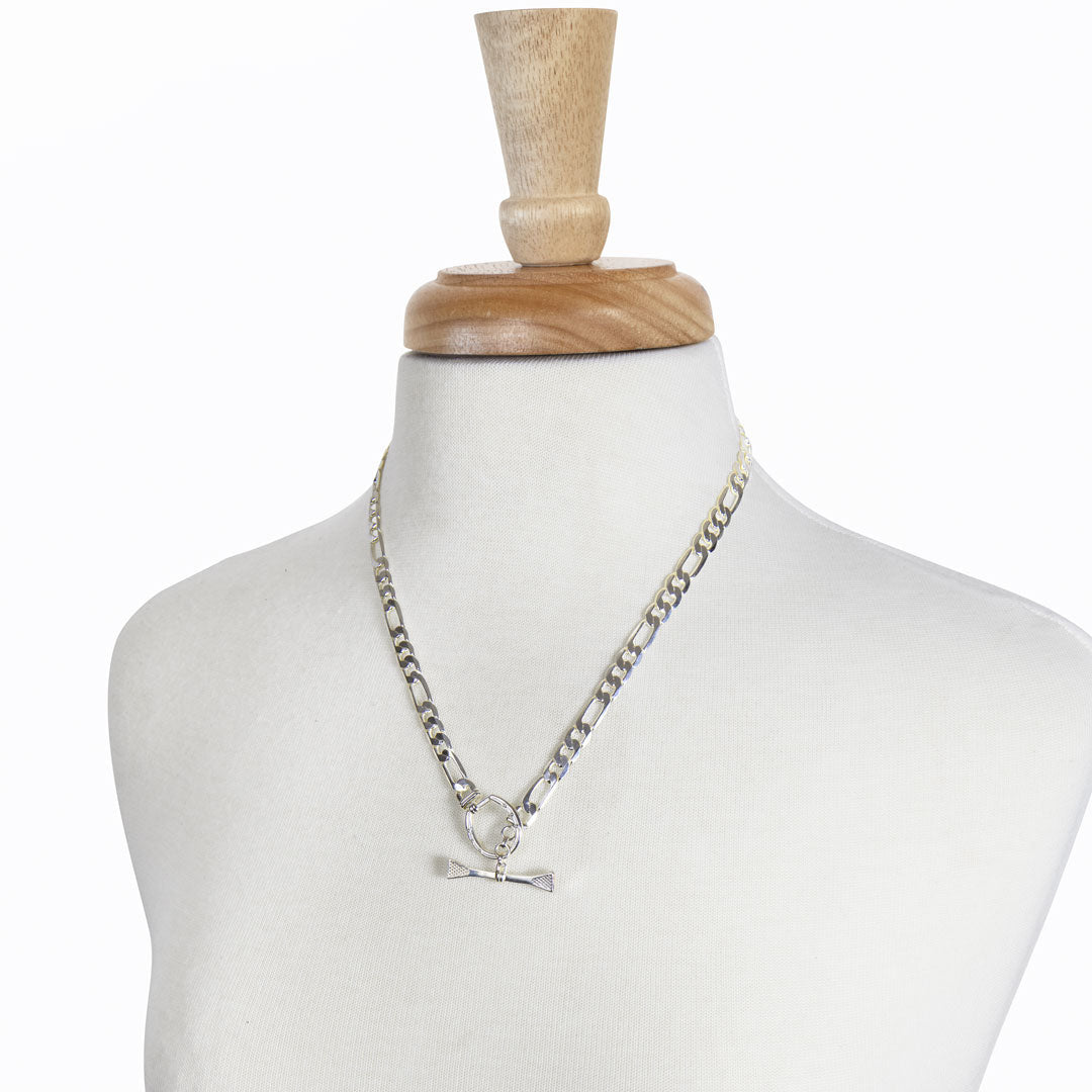 Urban Equestrian - Cortina - Cuban Chain Horseshoe Bracelet in Silver