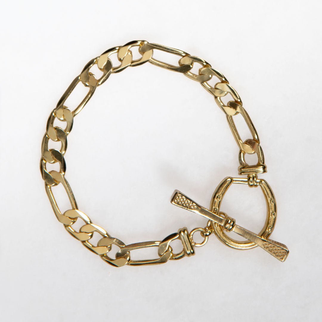 Urban Equestrian - Cortina - Cuban Chain Horseshoe Necklace in Gold