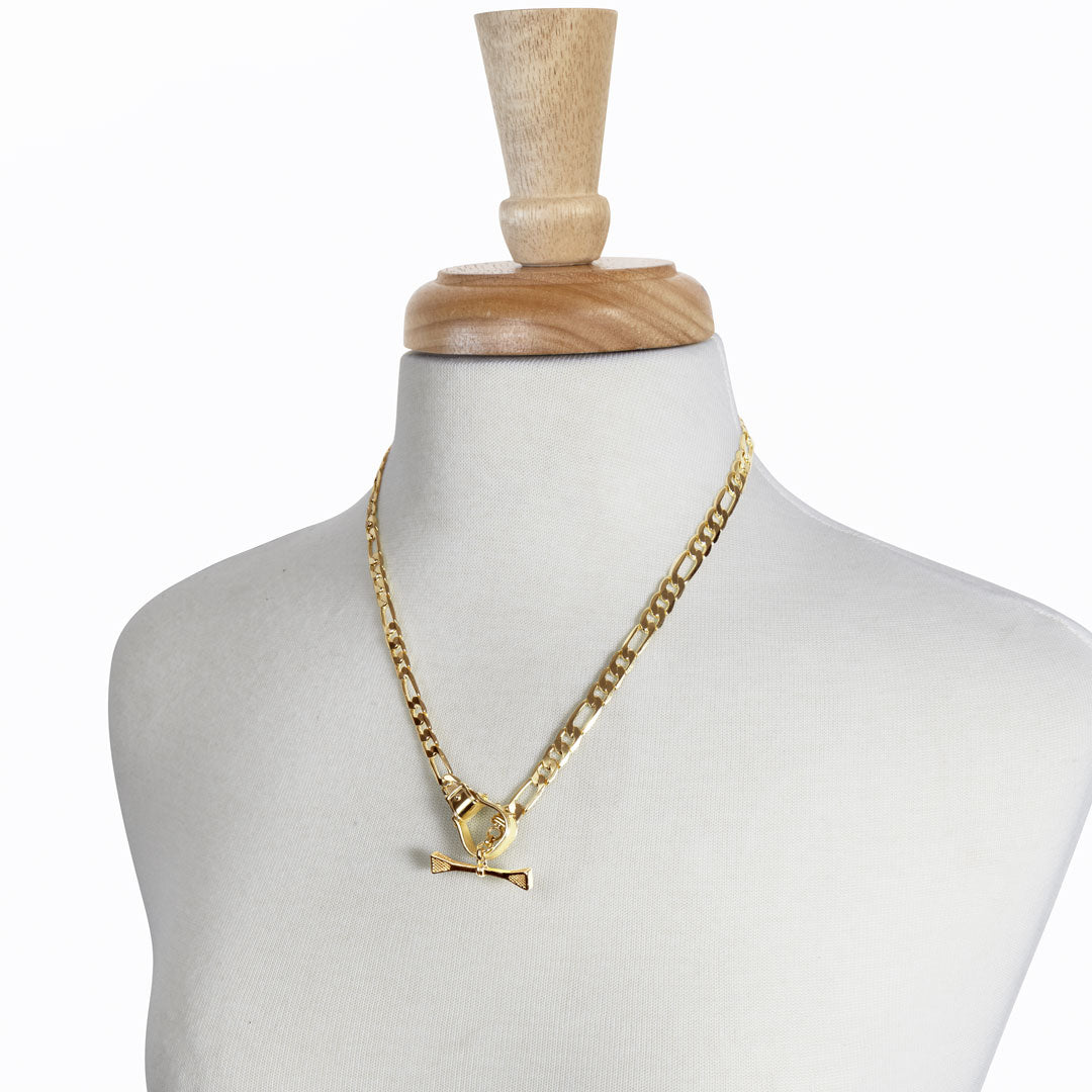 Urban Equestrian - Cortina - Cuban Chain Western Necklace in Gold