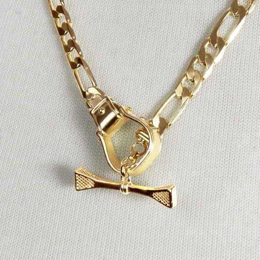 Urban Equestrian - Cortina - Cuban Chain Western Necklace in Gold