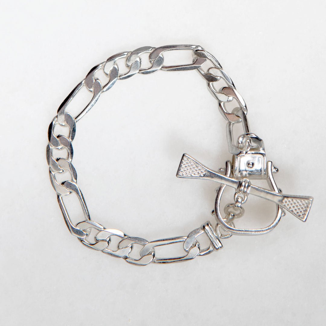 Urban Equestrian - Cortina - Cuban Chain Western Necklace in Silver
