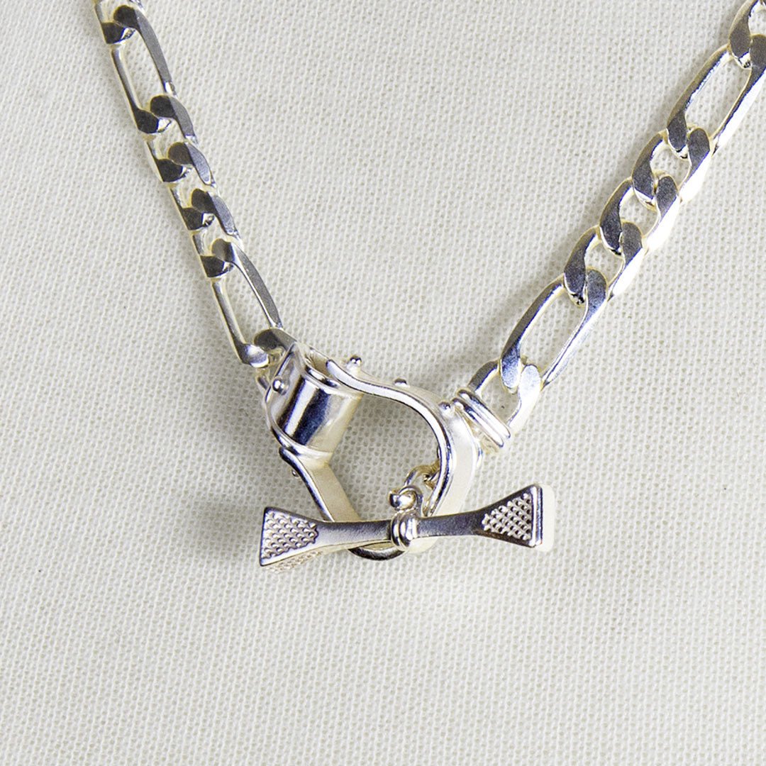 Urban Equestrian - Cortina - Cuban Chain Western Necklace in Silver