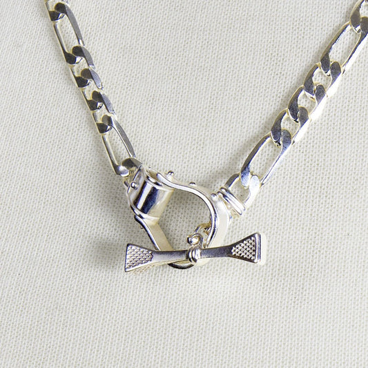 Urban Equestrian - Cortina - Cuban Chain Western Necklace in Silver