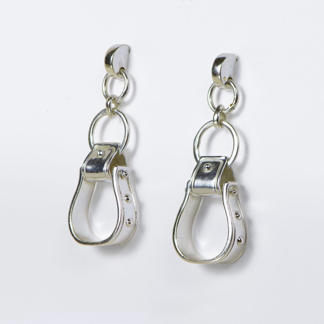 Urban Equestrian - Cortina - Cuban Chain Western Stirrup Bracelet in Silver