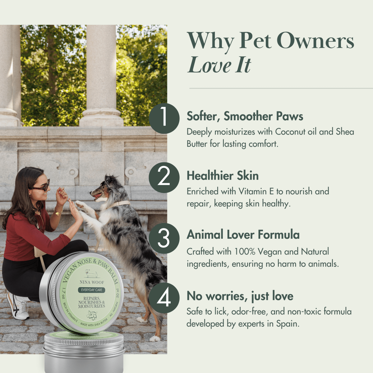 Nina Woof - Dog Vegan Nose and Paw Balm