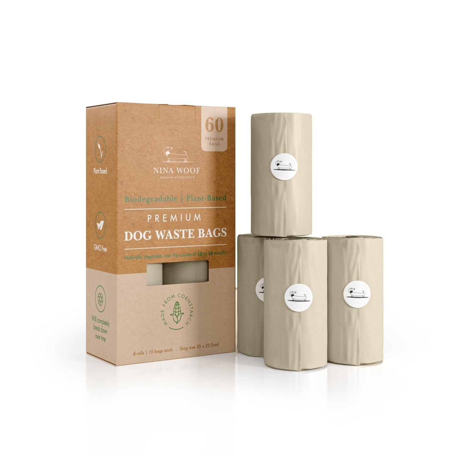 Nina Woof - Waste Bags - Biodegradable and Compostable