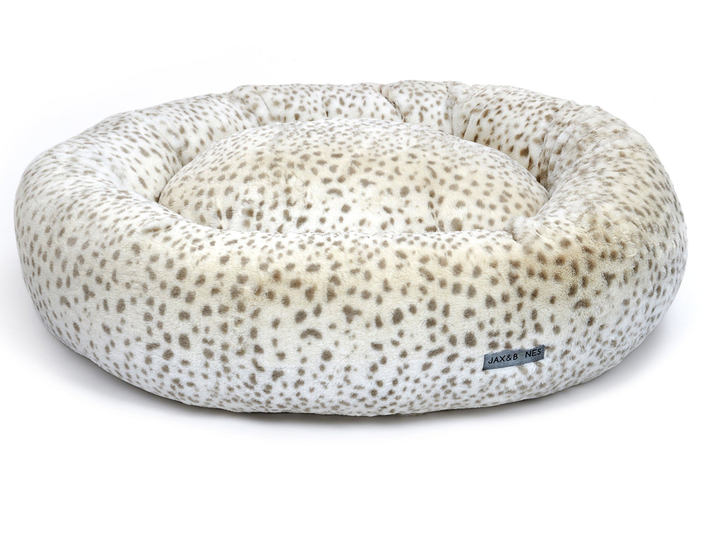 Jax & Bones - Cheetah Donut Dog Bed, Plush Velour