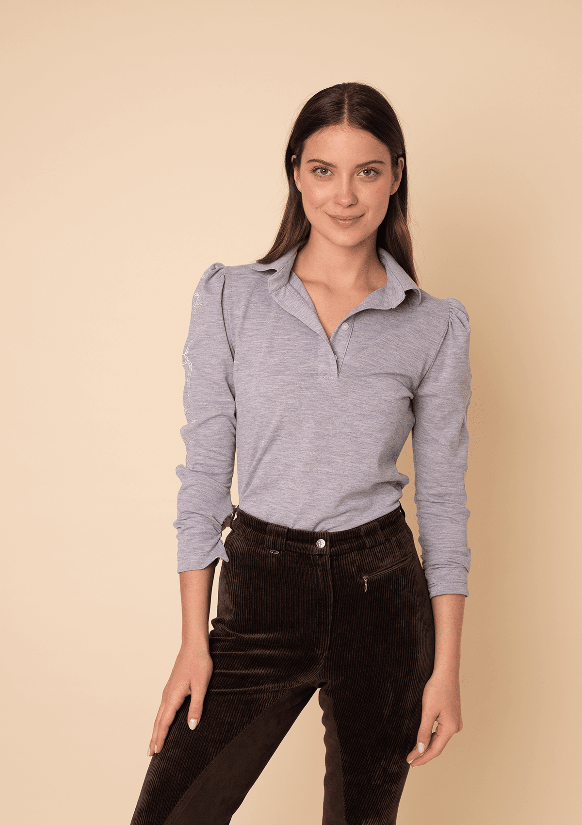 Rönner | Elise Polo-Shirt | Long Sleeves Embroidered