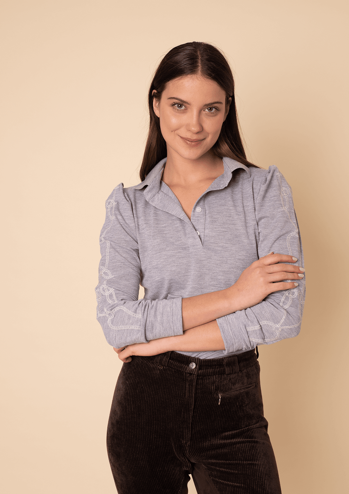 Rönner | Elise Polo-Shirt | Long Sleeves Embroidered