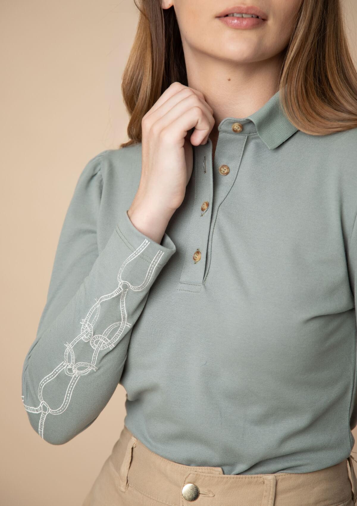 Rönner | Elise Polo-Shirt | Long Sleeves Embroidered