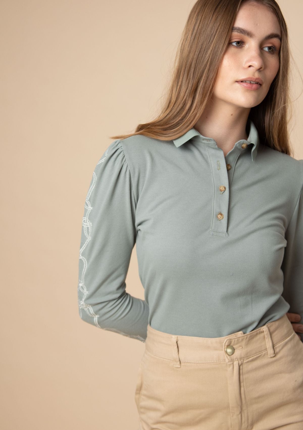 Rönner | Elise Polo-Shirt | Long Sleeves Embroidered