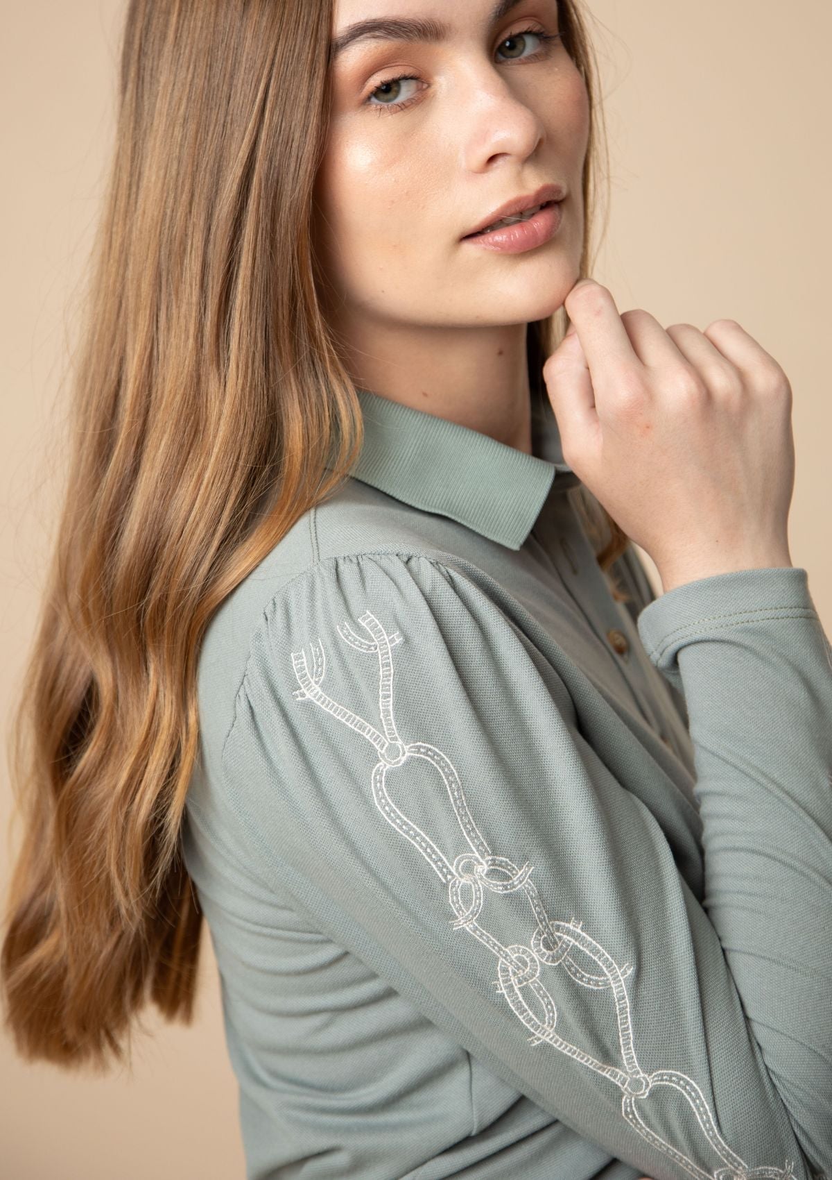 Rönner | Elise Polo-Shirt | Long Sleeves Embroidered