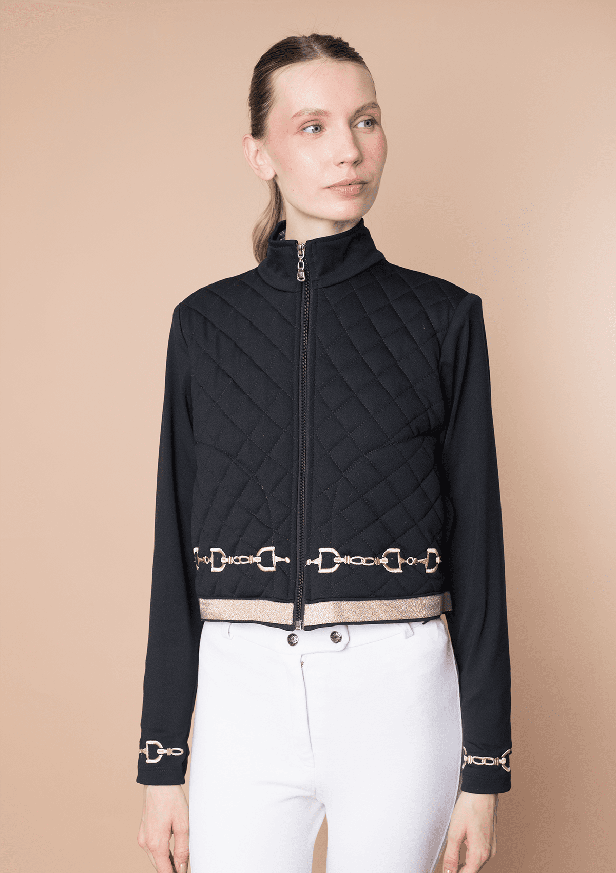 Rönner | Ember Embroidered Cropped Zip Jacket