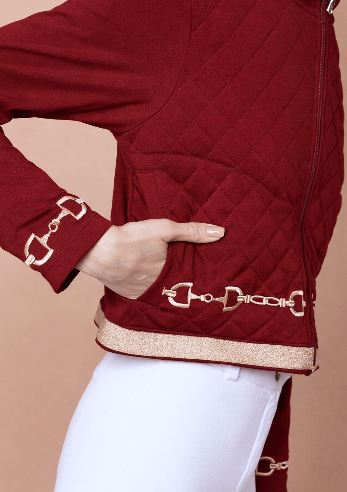 Rönner | Ember Embroidered Cropped Zip Jacket