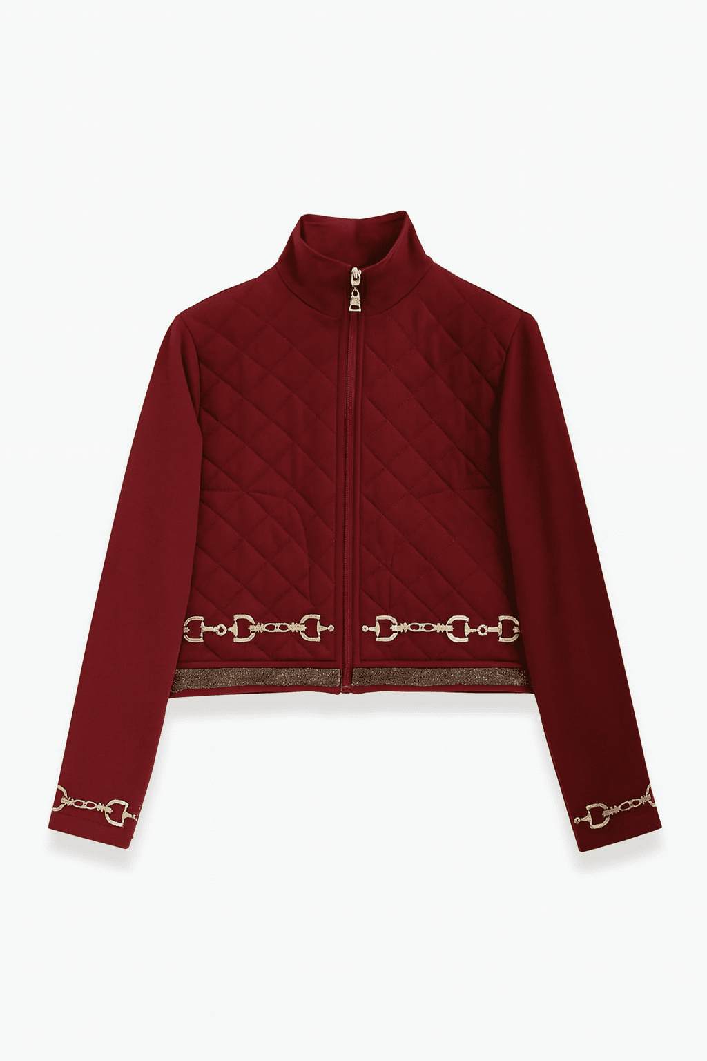 Rönner | Ember Embroidered Cropped Zip Jacket