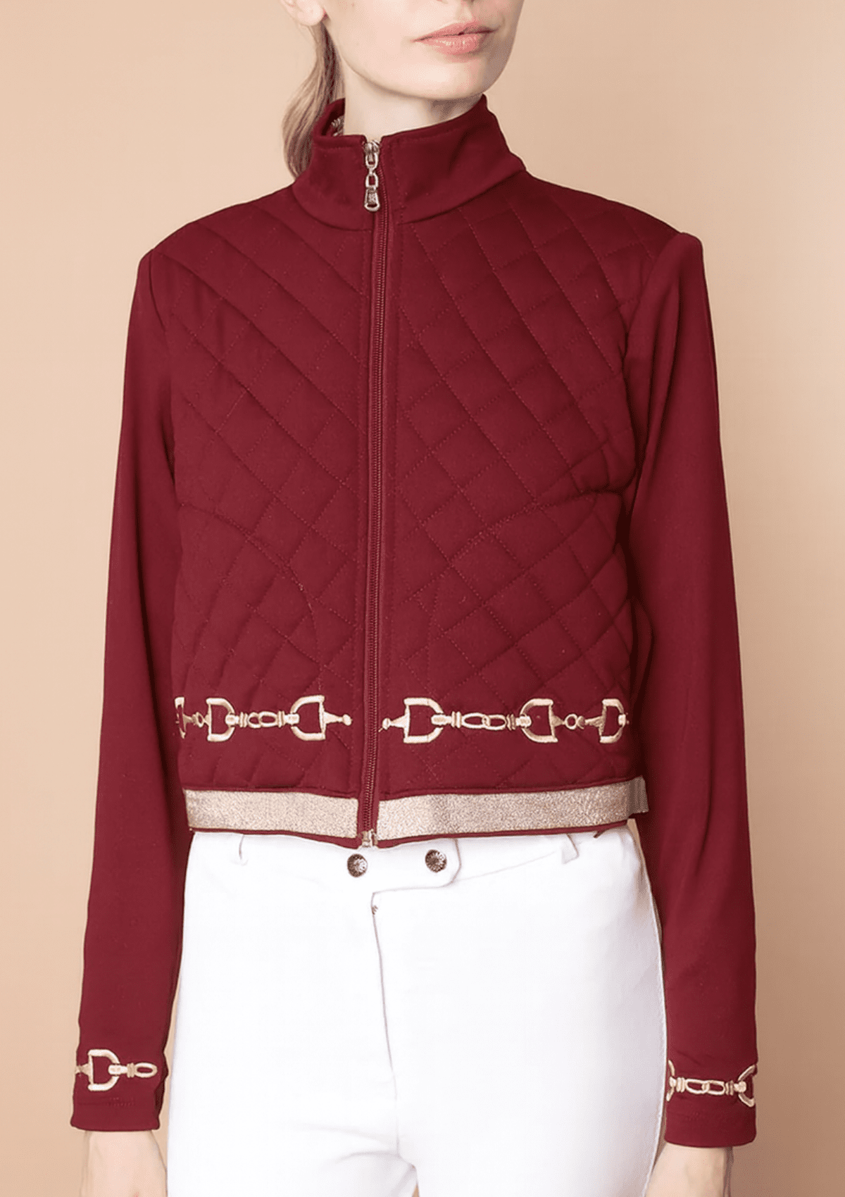 Rönner | Ember Embroidered Cropped Zip Jacket