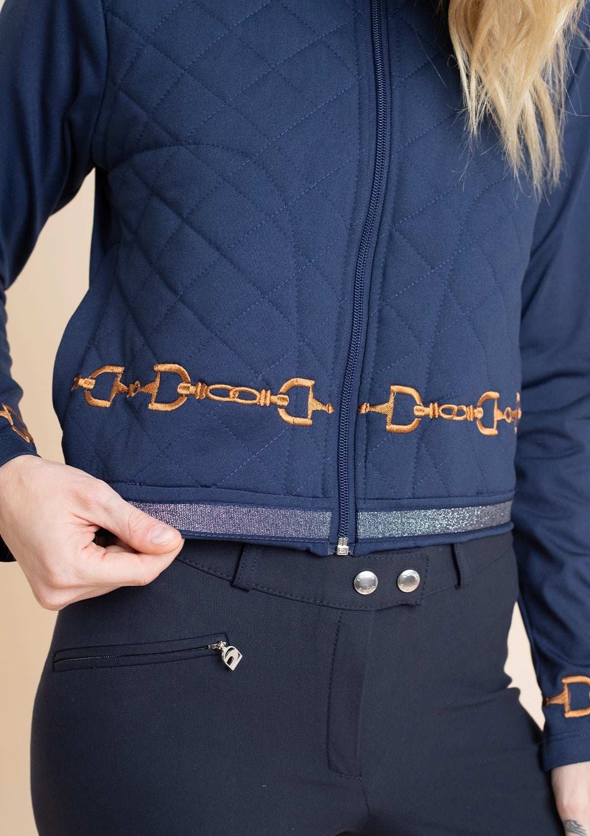 Rönner | Ember Embroidered Cropped Zip Jacket