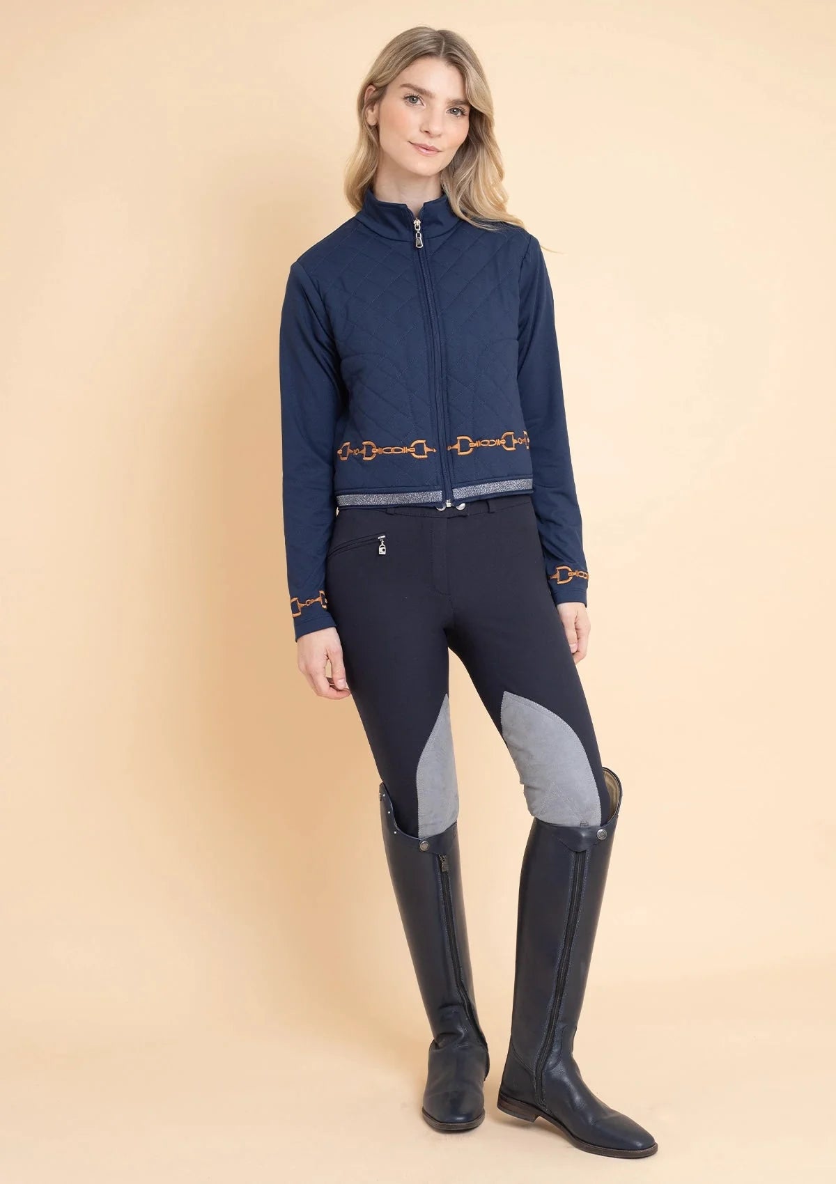 Rönner | Ember Embroidered Cropped Zip Jacket