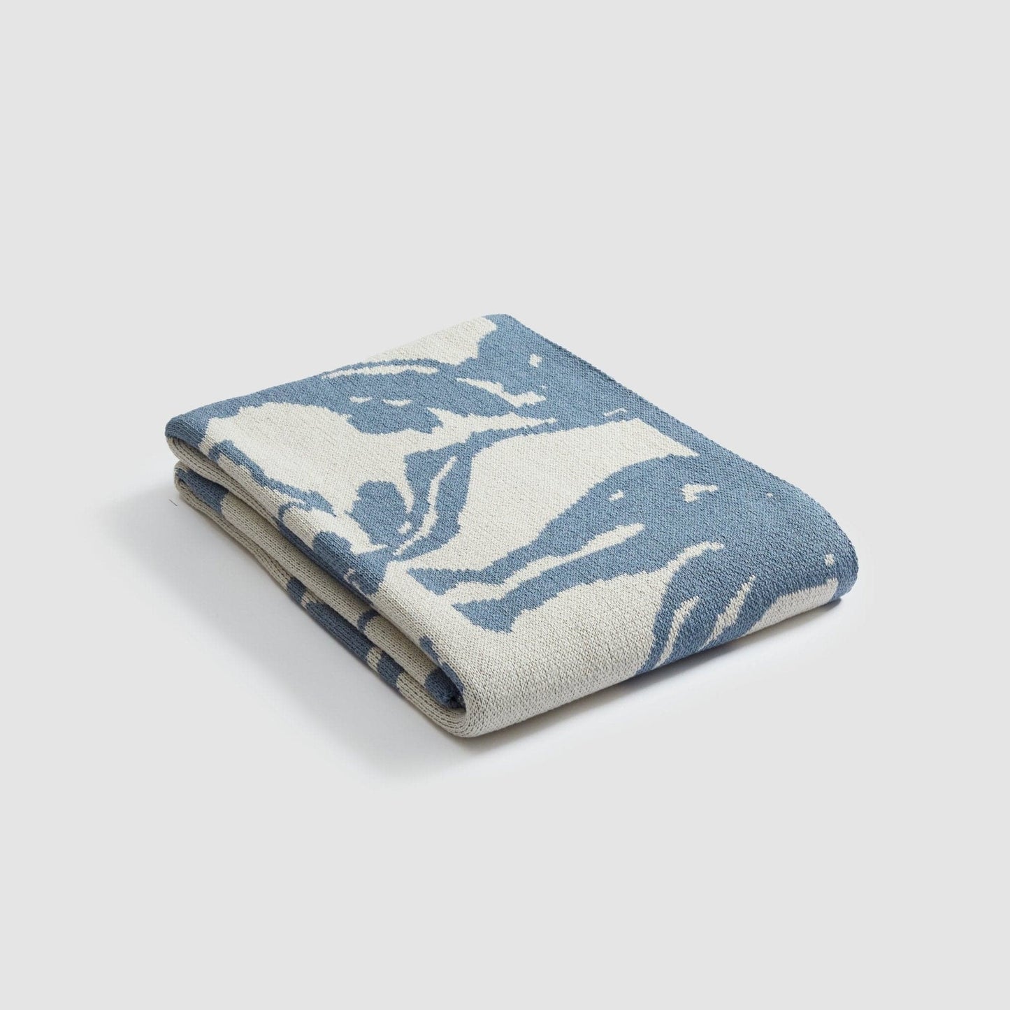 In2Green Cotton Sustainable Knit Throw Blanket - Equestrian Abstract Horse