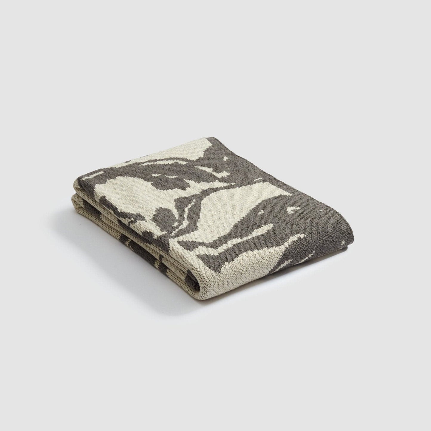In2Green Cotton Sustainable Knit Throw Blanket - Equestrian Abstract Horse