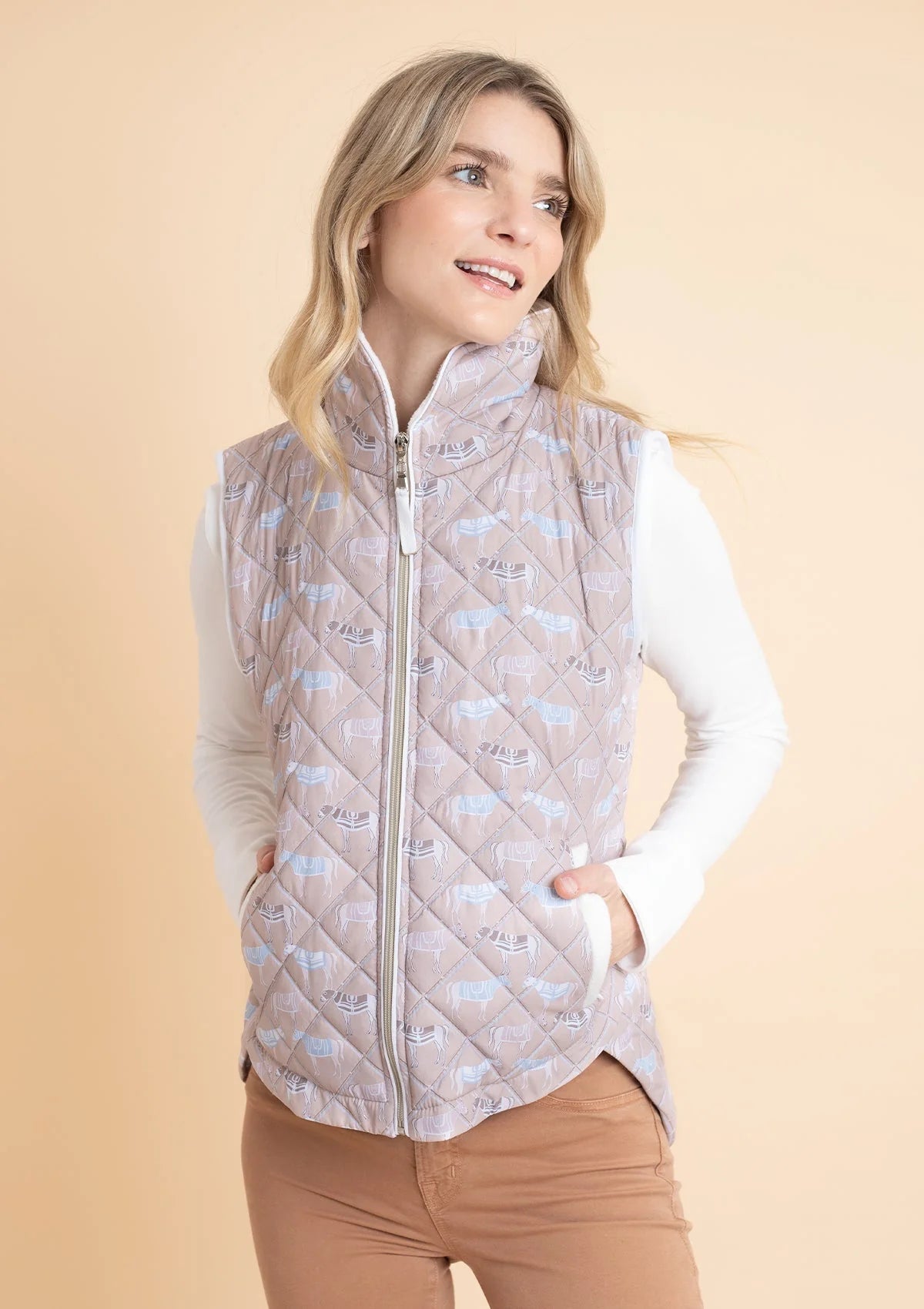 Rönner | Florence Quilted Vest | Victory Print