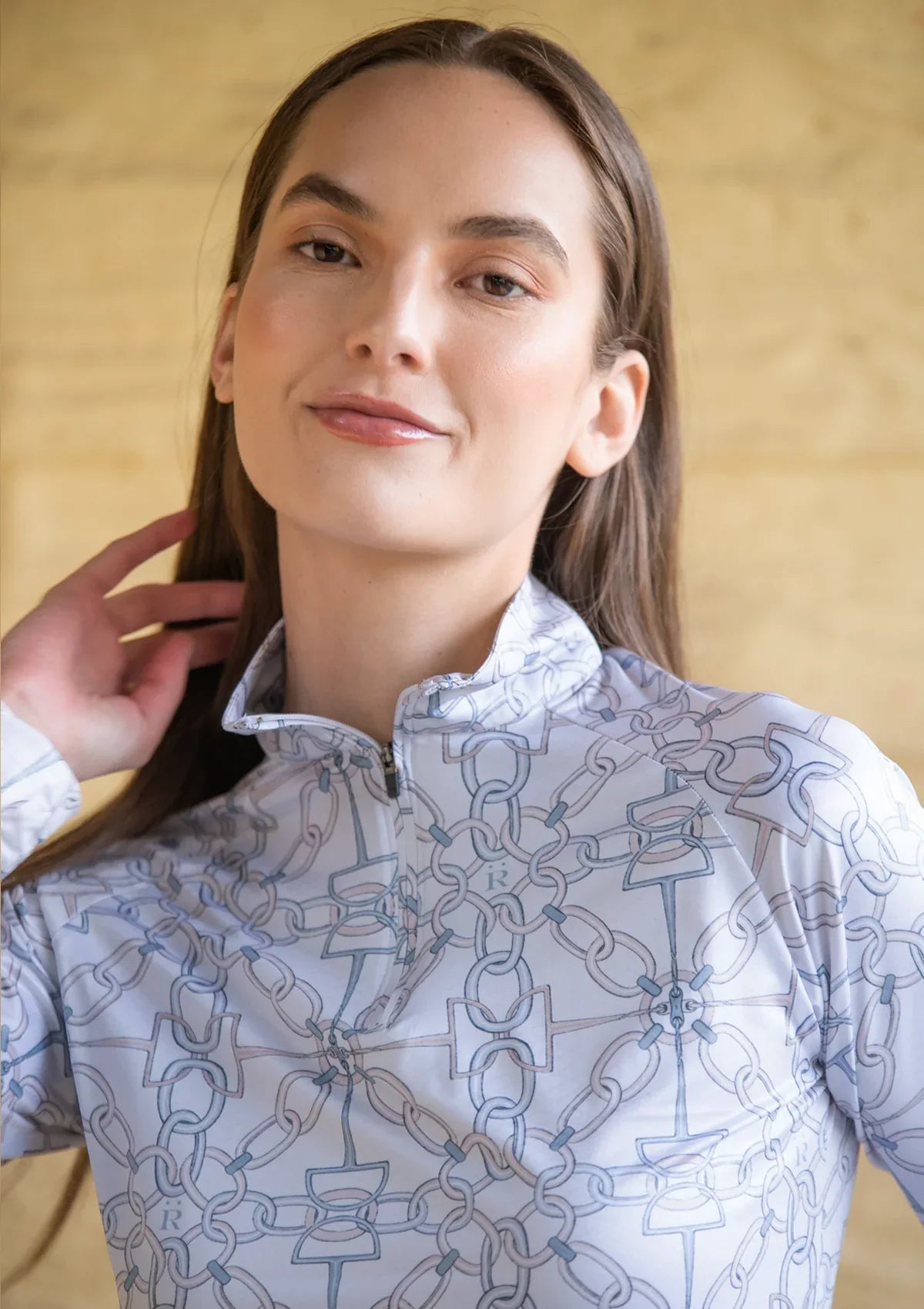 Rönner | Harmony Q-Zip | Long Sleeve | Chainlink Print