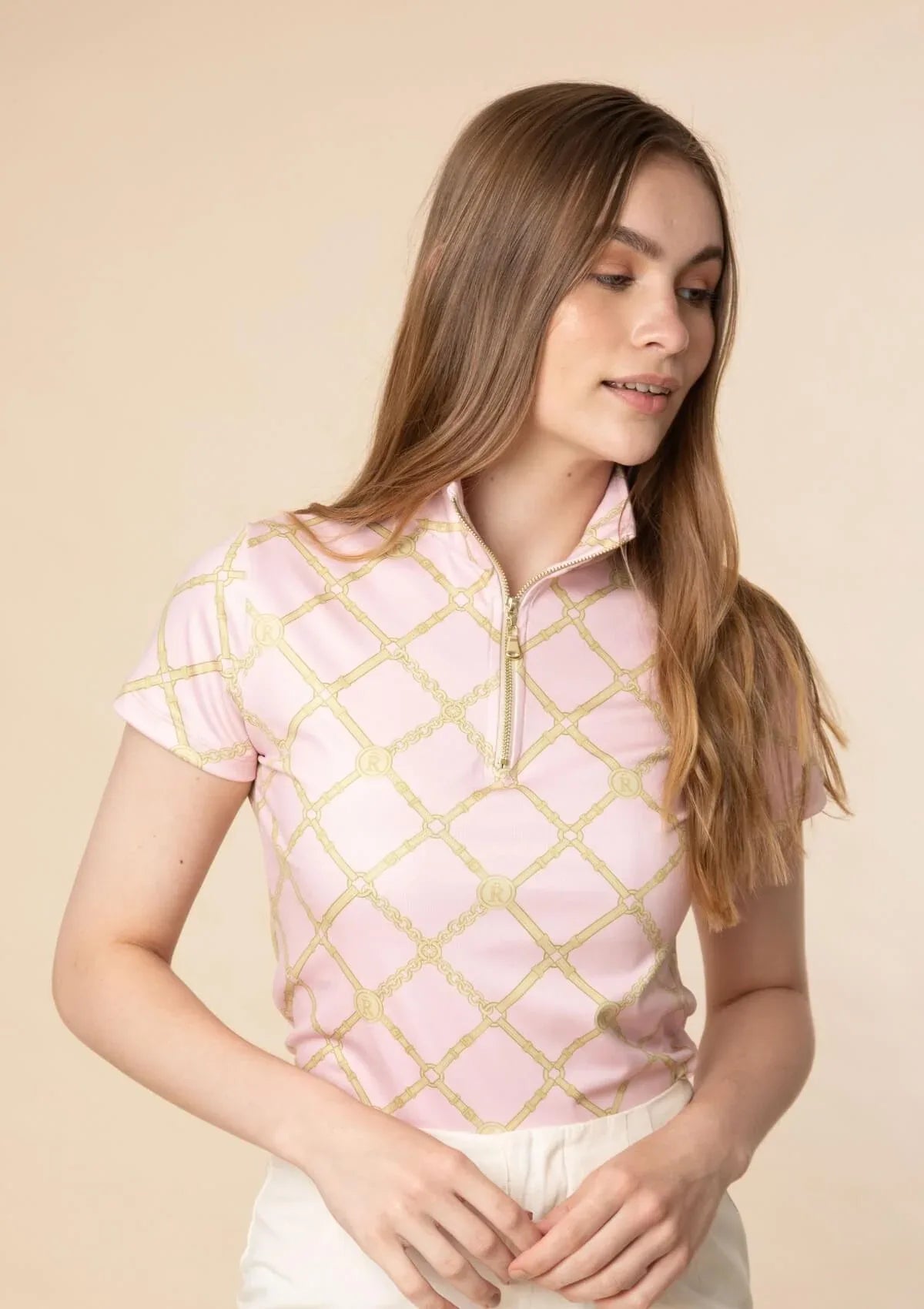 Rönner | Bliss Quarter-Zip | Short Sleeve | Beltina Print | Blue