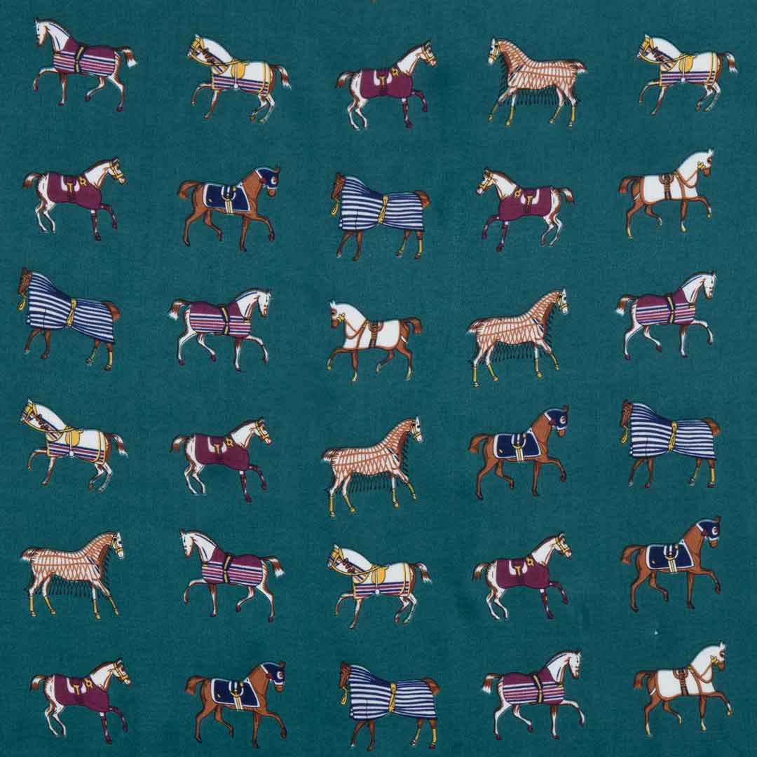Urban Equestrian Hunt Club - Stylized Equestrian Scarf in Deep Teal