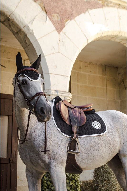 Harcour - Smaug CSO Saddle Pad & Fancy Fly Bonnet Set