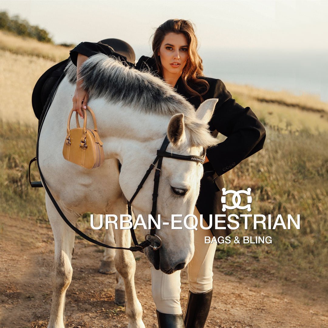 Urban Equestrian Kella - Horse Bit Vanity Luxury Leather handbag in Caramel