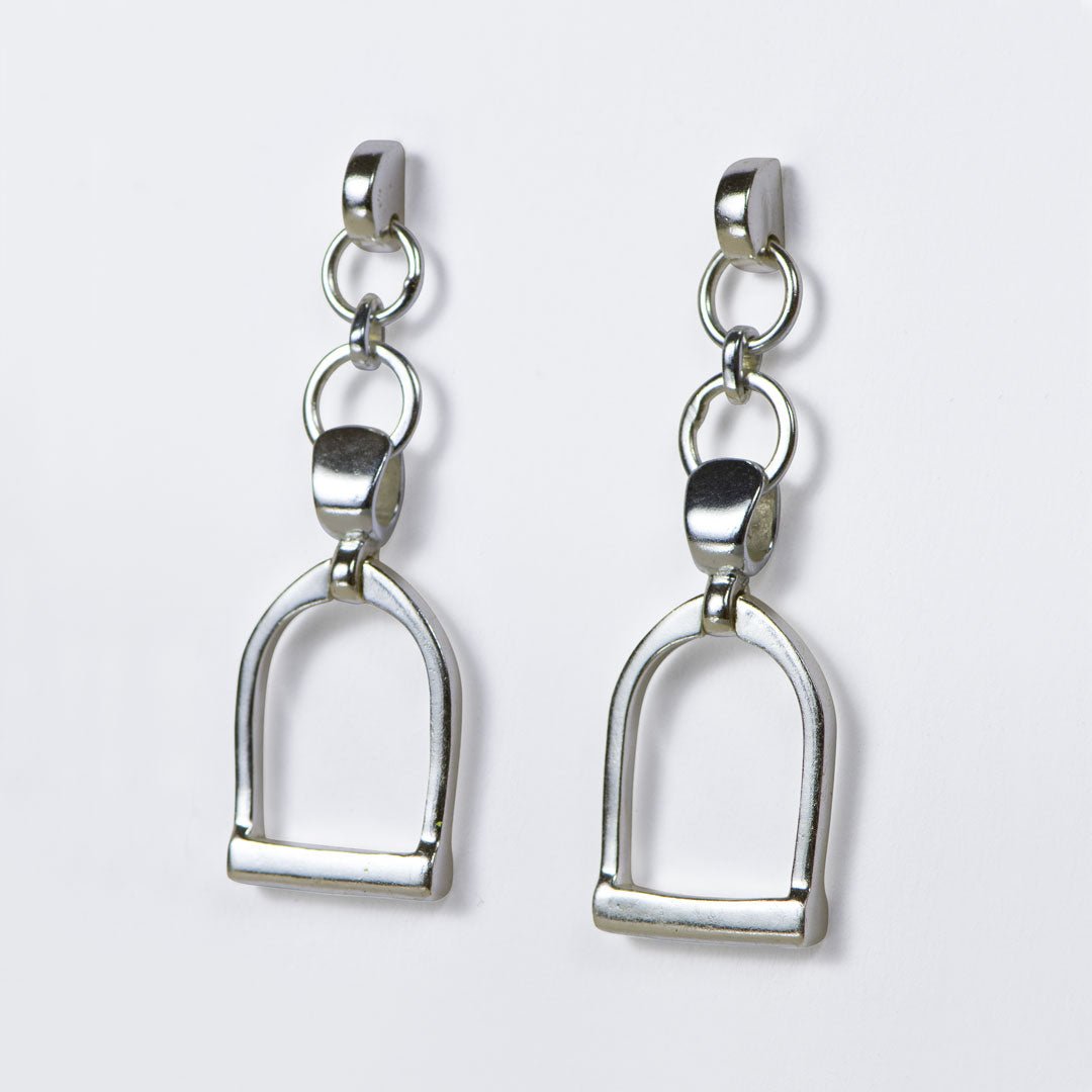 Urban Equestrian - Langley - Equestrian Double Riding Stirrup Necklace in Silver