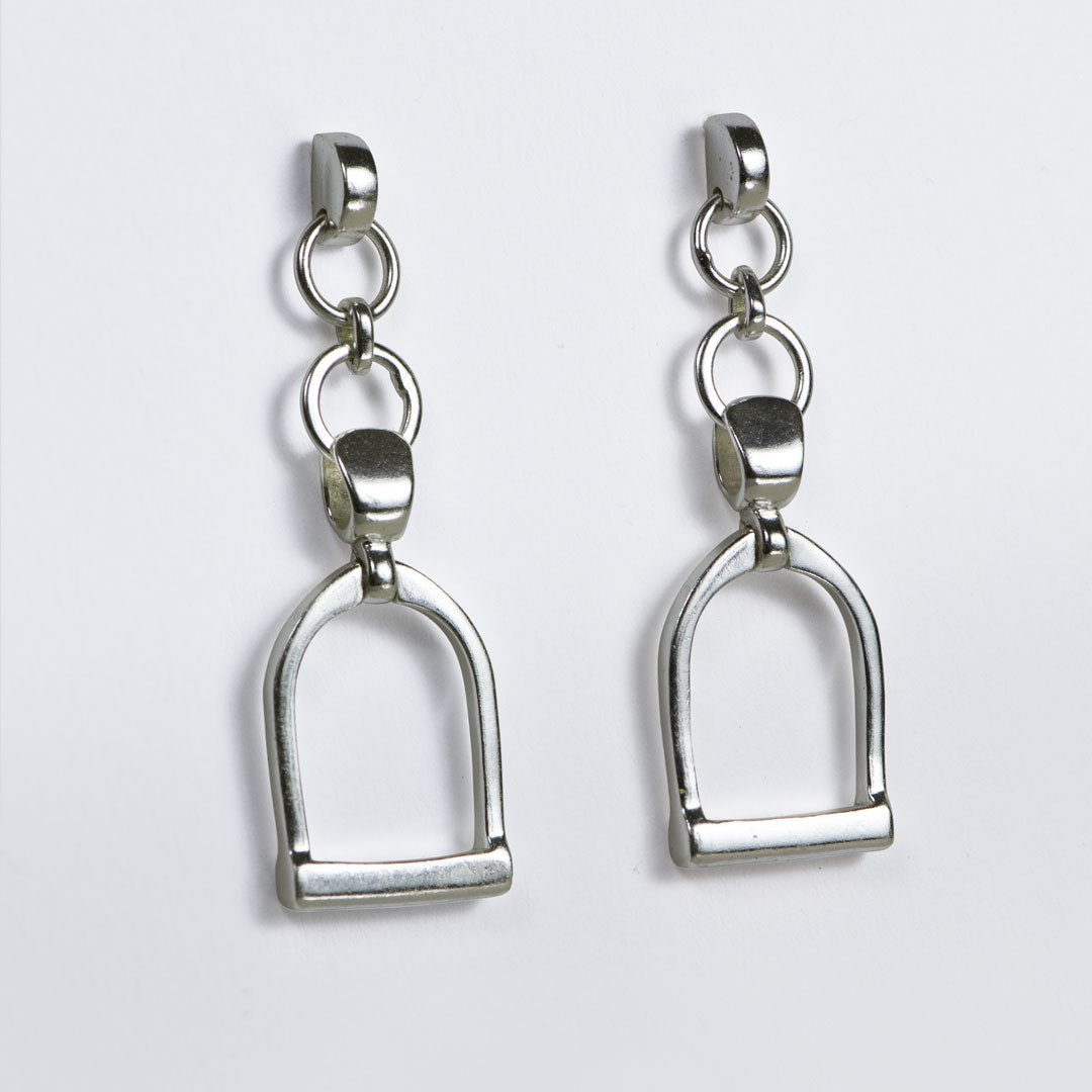 Urban Equestrian - Langley - Equestrian Riding Stirrup Necklace in Silver