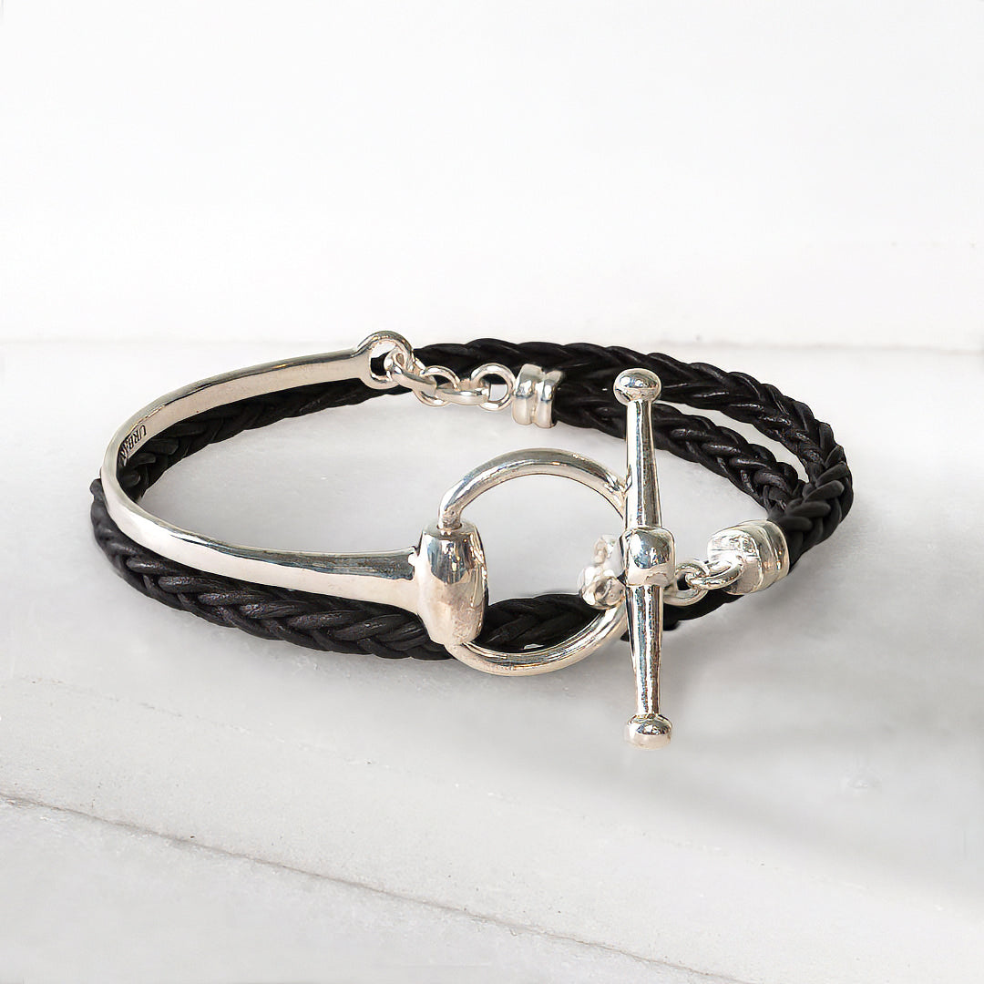 Urban Equestrian - Odeza - Wrap Around Horse Bit Bracelet in Silver