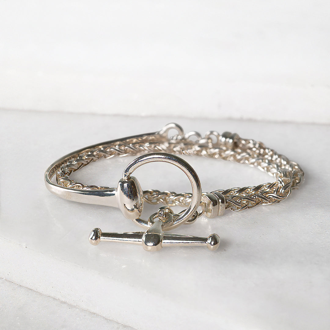 Urban Equestrian - Odeza - Wrap Around Horse Bit Bracelet in Silver