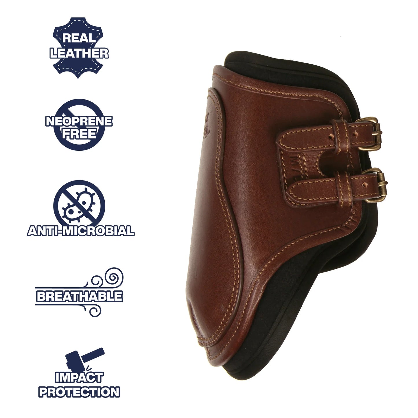 Majyk Equipe - Leather Equitation Hind Boot with Impact Protective Removable Liners (Buckle Closures)