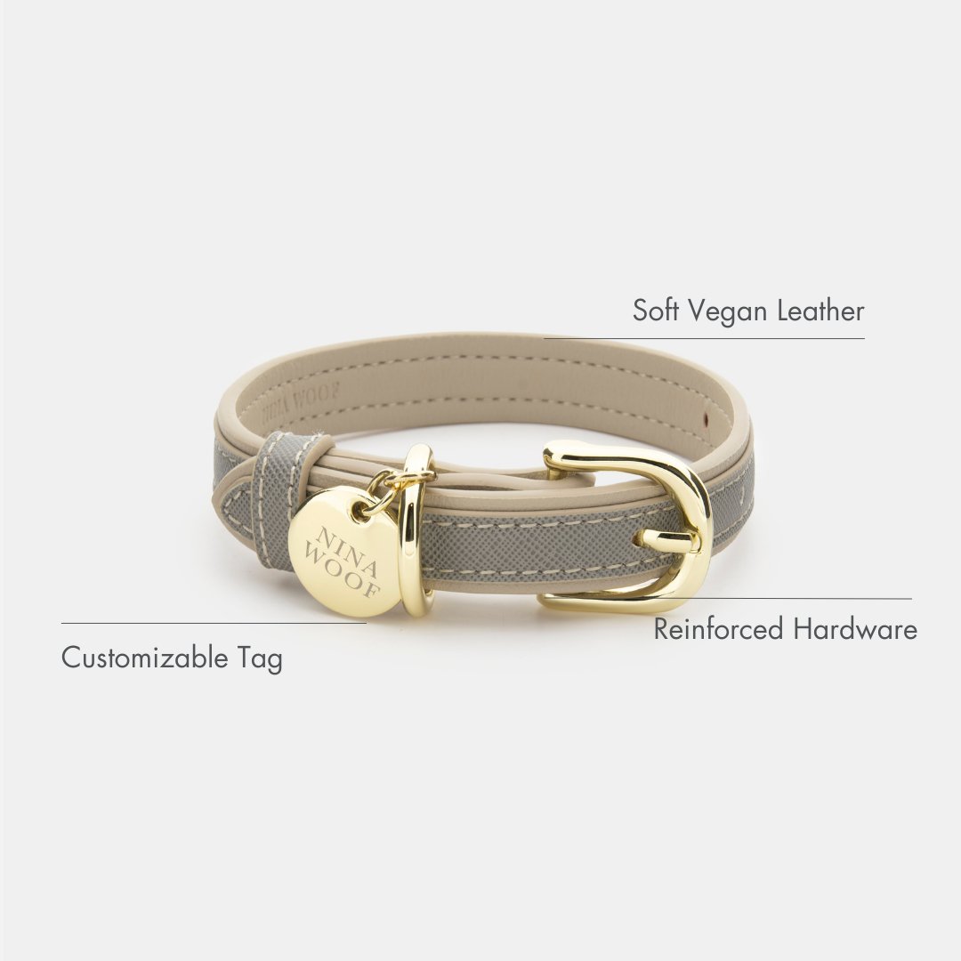 Nina Woof Collar - Vegan Leather - London