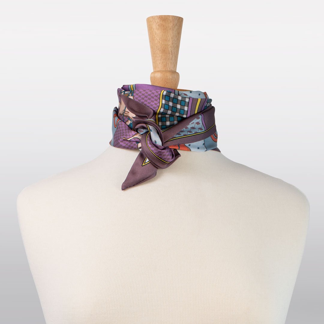 Urban Equestrian Madrigal - EQ & GEO Multi-Color Equestrian Scarf in Purple