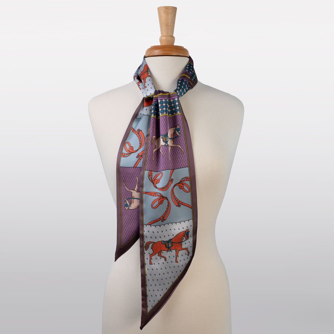 Urban Equestrian Madrigal - EQ & GEO Multi-Color Equestrian Scarf in Purple