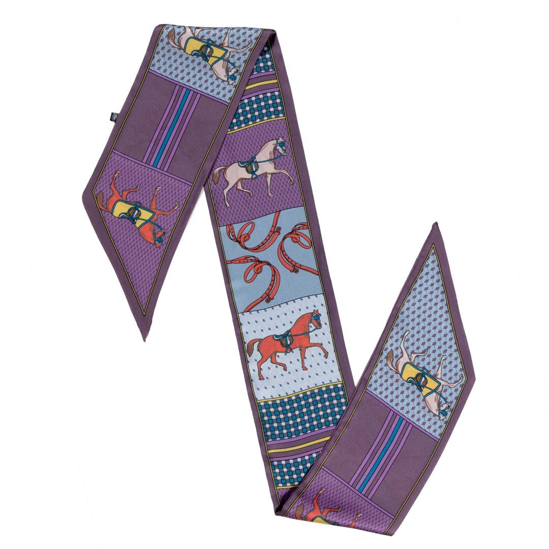 Urban Equestrian Madrigal - EQ & GEO Multi-Color Equestrian Scarf in Purple