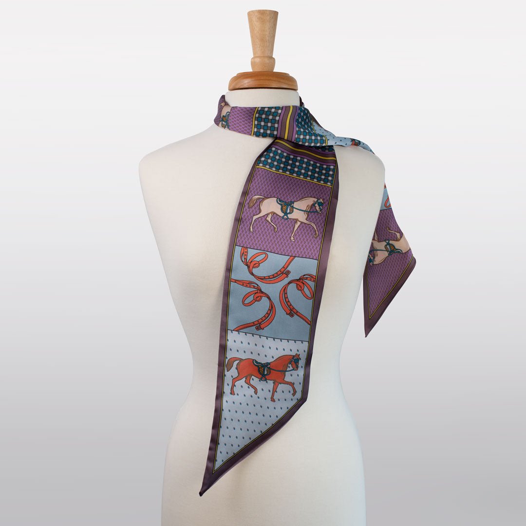 Urban Equestrian Madrigal - EQ & GEO Multi-Color Equestrian Scarf in Purple