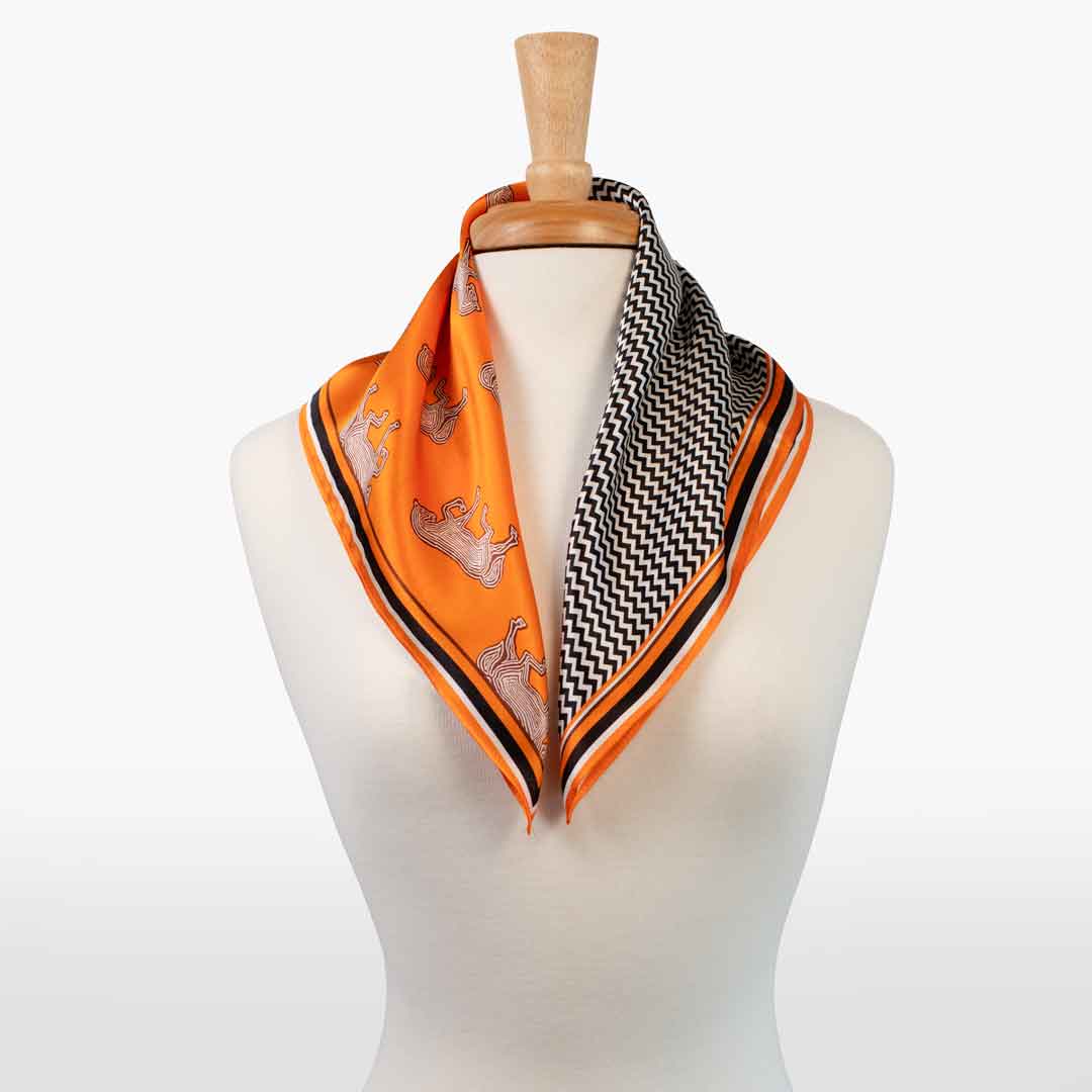 Urban Equestrian Manon - Stylized Equestrian Scarf in Tangerine