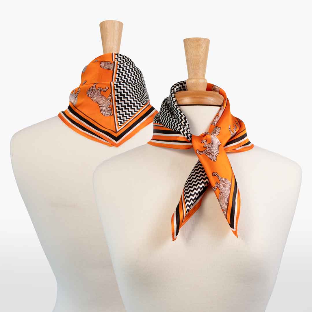 Urban Equestrian Manon - Stylized Equestrian Scarf in Tangerine