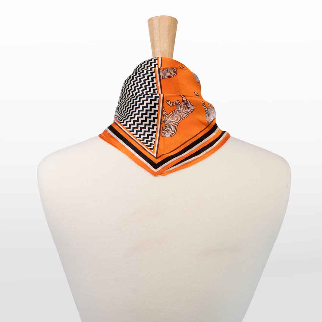 Urban Equestrian Manon - Stylized Equestrian Scarf in Tangerine